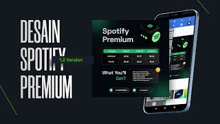 Tutorial Design Poster Spotify Premium v1 2  Free File PLP ㅡ Pixellab [upl. by Harsho]