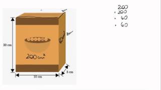 Área da superfície de uma caixa [upl. by Bendicty]