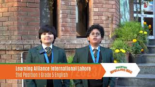 PSB 2023  Eng G5  2nd Position  Learning Alliance International Lahore [upl. by Elehcar]