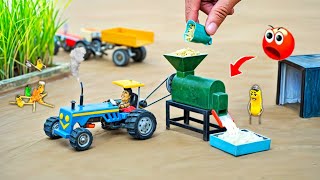 Tractor making rise mill machine A to Z process science projectdiy tractor home made rise thresher [upl. by Emmons]