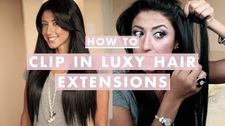 How to Clip In Luxy Hair Extensions [upl. by Elspeth]