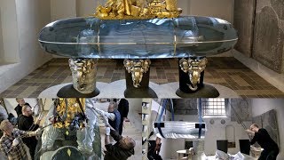 Queen Margrethes tomb makes its way to Roskilde Cathedral [upl. by Sulokcin]