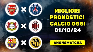 I migliori pronostici e consigli per le scommesse sul calcio di oggi Arsenal  PSG Bayer  Milan [upl. by Lateehs63]