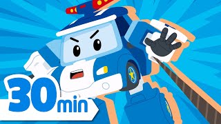 Brave Rescue Team │POLI Car Song Compilation│30 Min│Robocar POLI  Nursery Rhymes [upl. by Eidnac]