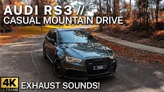 Audi RS3  Casual Mountain Drive  Sydney Australia  Exhaust Sounds  Stock RS Performance Exhaust [upl. by Noda]