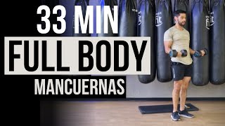 Rutina FULL BODY con mancuernas en casa 🔥 ejercicios con mancuernas CUERPO COMPLETO [upl. by Sarah]