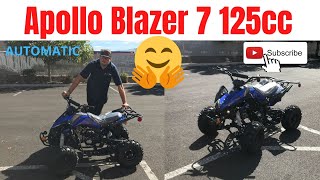 Apollo Blazer 7 125cc Review In Blue [upl. by Ymmit]