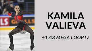 KAMILA VALIEVA 143 GOE MEGA LOOPTZ SLOMO [upl. by Neffirg]