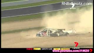 Bathurst 1000 Fabian Coulthard Crash  7 News [upl. by Lelith]