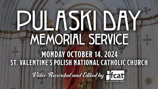 Pulaski Day Memorial Service and Parade  October 14 2024 [upl. by Oicnerolf364]