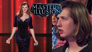 Magical Katrina performs AMAZING Close Up Card magic on Masters of Illusion Female Magician [upl. by Ranzini]