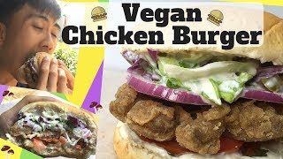 Crispy and Tender  No Chicken Fried Chicken Burger  Vegan Fast Food [upl. by Ahsinor]