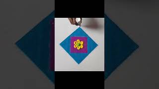 VERY EASY RANGOLI art [upl. by Aeet]