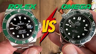 Finally an Answer Which one is Better Rolex Submariner vs Omega Seamaster Starbucks Seaweed watch [upl. by Eelegna]