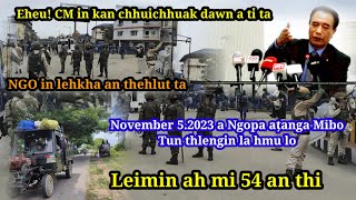 NGO in Lehkha an thehlut ta  Leiminah mi 54 thi  CM in kan chhuichhuak dawn a ti ta [upl. by Kaleena]