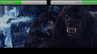 Werewolf Van Helsing vs Count Dracula with Healthbars  Castle Fight [upl. by Clabo]