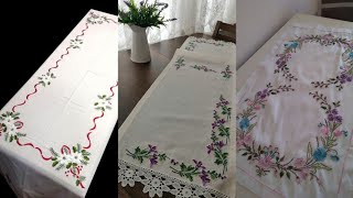 50Elegant Hand Embroidered Table cloth designs [upl. by Micah]