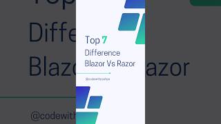 Blazor Vs Razor NET the different blazor net8 [upl. by Liggett]