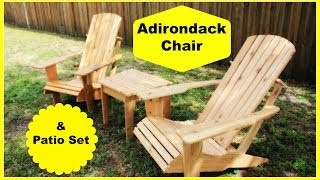 Cedar Adirondack Chair and Patio Set Part 2 [upl. by Sanderson224]