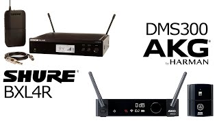 Shure BXL4R vs AKG DMS300  Sistemas Inalámbricos Instrumento [upl. by Amar]