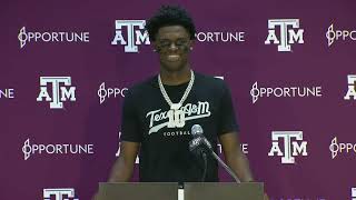 Texas AampM QB Marcel Reed discusses win over New Mexico State [upl. by Euphemiah]