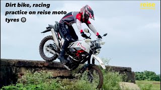 Dirt bike racing practice on Reise Moto tyres ￼reisemoro dirtbike racing biker rider xpulse [upl. by Nhguav187]