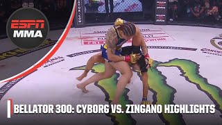 Cris Cyborg vs Cat Zingano Highlights  Bellator 300  ESPN MMA [upl. by Bannister]