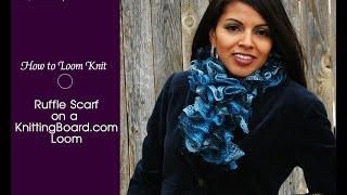 Loom Knit Ruffle Scarf [upl. by Leugimesoj]