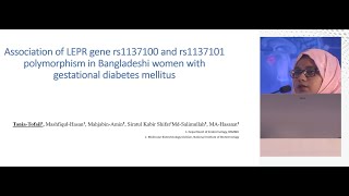 Polymorphism in Bangladeshi women with gestational diabetes mellitusby Dr Tania Tofail [upl. by Sivert]