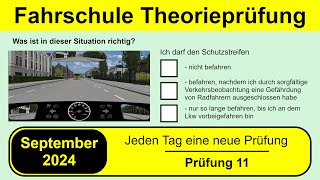 🚘 Führerschein Theorieprüfung Klasse B 🚗 September 2024  Prüfung 11 🎓📚 [upl. by Lateehs980]