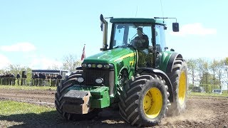 John Deere 8520 Winning The Pulling Trophy at Jerslev Arena  Pure Power  Tractor Pulling DK [upl. by Friedly]