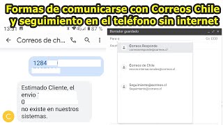 Formas de comunicarse con Correos Chile y seguimiento en el teléfono por mensaje Un tal Cris [upl. by Corny561]