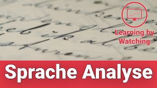 Sprache analysieren  Deutsch [upl. by Chere]