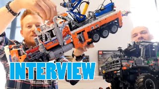 LEGO Technic Designer Interview 42128 HeavyDuty Tow Truck amp 42129 4x4 MercedesBenz Zetros [upl. by Sirronal]