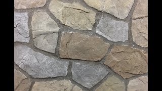 How to do a Hand Carved Flagstone Concrete Overlay Wall Outdoor Kitchen Fireplace or Seat Wall [upl. by Riccardo]