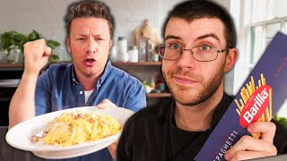 Pro Chef TESTS Jamie Olivers AUTHENTIC Carbonara [upl. by Gigi]