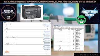 05PLC AUTOMATION DIRECT KOYO DL05DR INSTRUCCIONES LD OUT ADD SUB STRPD BITS DE SISTEMA SP [upl. by Paik160]