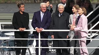 Staatsbesuch Italiens Präsident Matarella  Bundespräsident Steinmeiner in Bonn am 280924 [upl. by Nayd636]