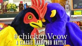 Chicken vs Cow A Classic Barnyard Battle at Frozen Fenway 2014 [upl. by Potts]