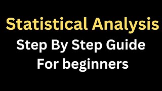 what is statistical data analysis  step by step guide [upl. by Akima]