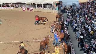 2022 Pendleton Round Up  914  Indian Relay Races 3rd Round [upl. by Ettenyar]