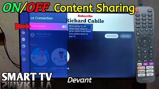 How to Turn ON or OFF Content Sharing in Devant TV [upl. by Nnairda]