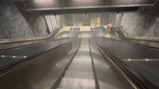 2013 ThyssenKrupp escalators at Bergshamra metro station Stockholm Sweden [upl. by Coleville]