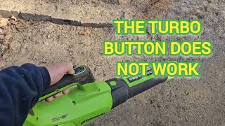 How to fix a Greenworks leaf blower turbo button48v cordless powerall turbo doesnt work [upl. by Aisyla138]