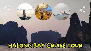 HALONG BAY Day Tour by Otis Cruise  Surprise Cave Luon Cave Ti Top Island and Food [upl. by Nnylatsirk740]