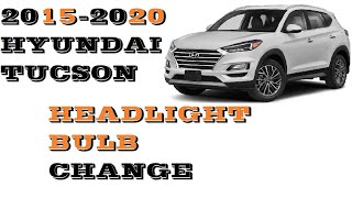 How to change replace Headlight bulbs Hyundai Tucson 20152020 [upl. by Attelrac]