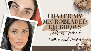 Microblading gone wrong and how I fixed it at home microblading vlog eyebrows [upl. by Berton]