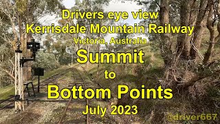 Drivers eye view Kerrisdale Mountain Railway Summit to Bottom Points [upl. by Augusta]