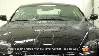 Swissvax Crystal Rock Carnauba Wax water beading results demonstration [upl. by Nniuq]