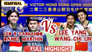 Epic Comeback❗LEO rolly CarnandoDaniel MARTHIN 🇮🇩 VS LEEWANG TPE  Semifinal HONG KONG OPEN 2023 [upl. by Maire765]